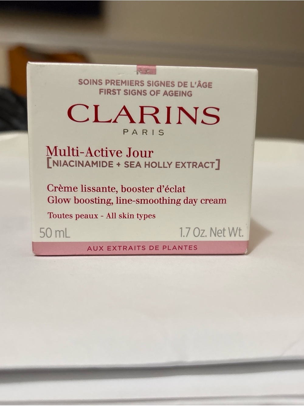 Clarins Multi-Active Jour Day Cream - Pink & White Packaging